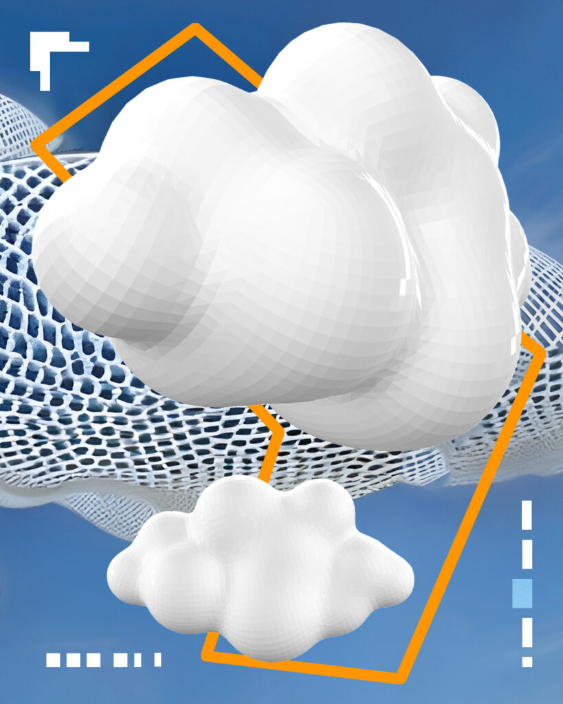 Geometric 3D Cloud Collage by Martin Lukas Ostachowski - Geometric 3D Cloud Collage Geometric 3D Cloud Collage by Martin Lukas Ostachowski
