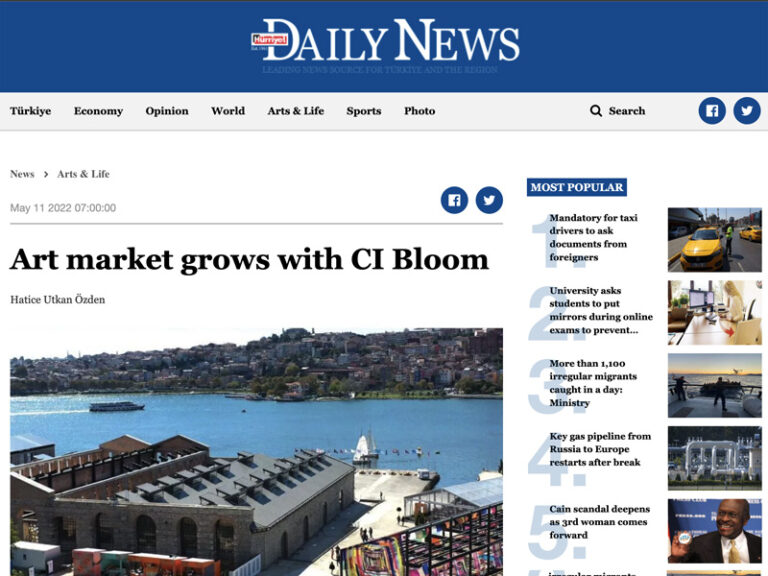 Art Market Grows with CI Bloom in Hürriyet Daily News