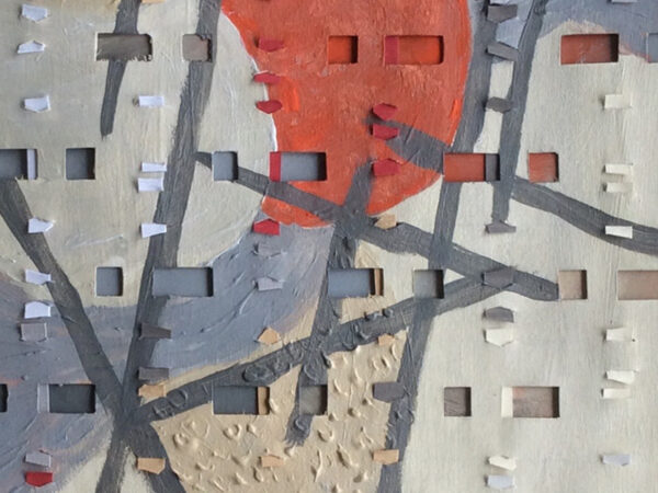 Cinnabar Red Cornered by Shapes - Exclamatory Intermezzo Series