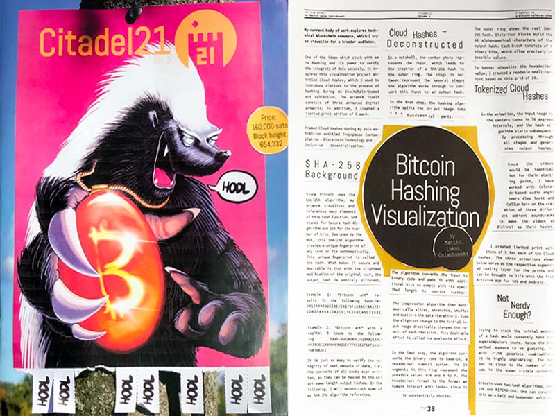Bitcoin magazine Citadel21 features my Cloud Hashes Series
