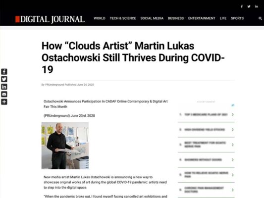 Digital Journal How Cloud Artist Martin Lukas Ostachowski Strill Thrives during Covid 19