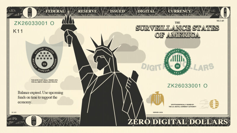 Digital USD Value 0 - Do Not Accumulate Series - United States of America Art CBDC