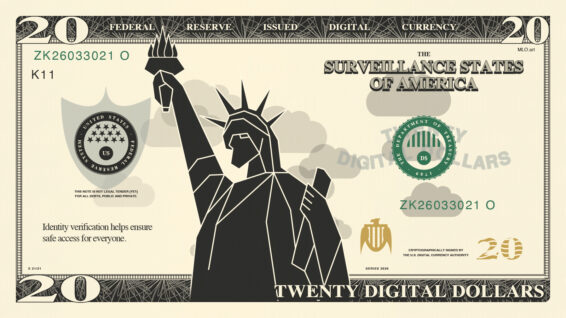 Digital USD - Do Not Accumulate Series - United States of America Art CBDC by Martin Lukas Ostachowski
