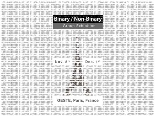 Group Exhibition Binary Non Binary GESTE Paris