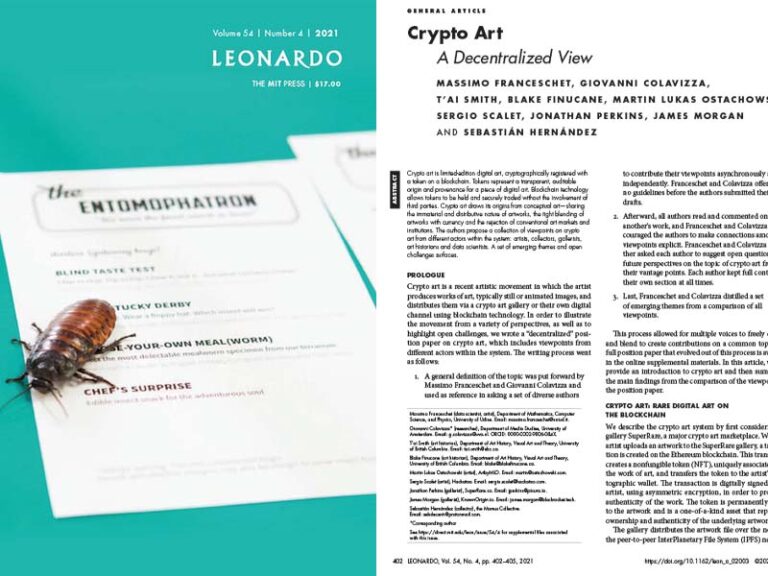 Leonardo Published our Decentralized View on Crypto Art