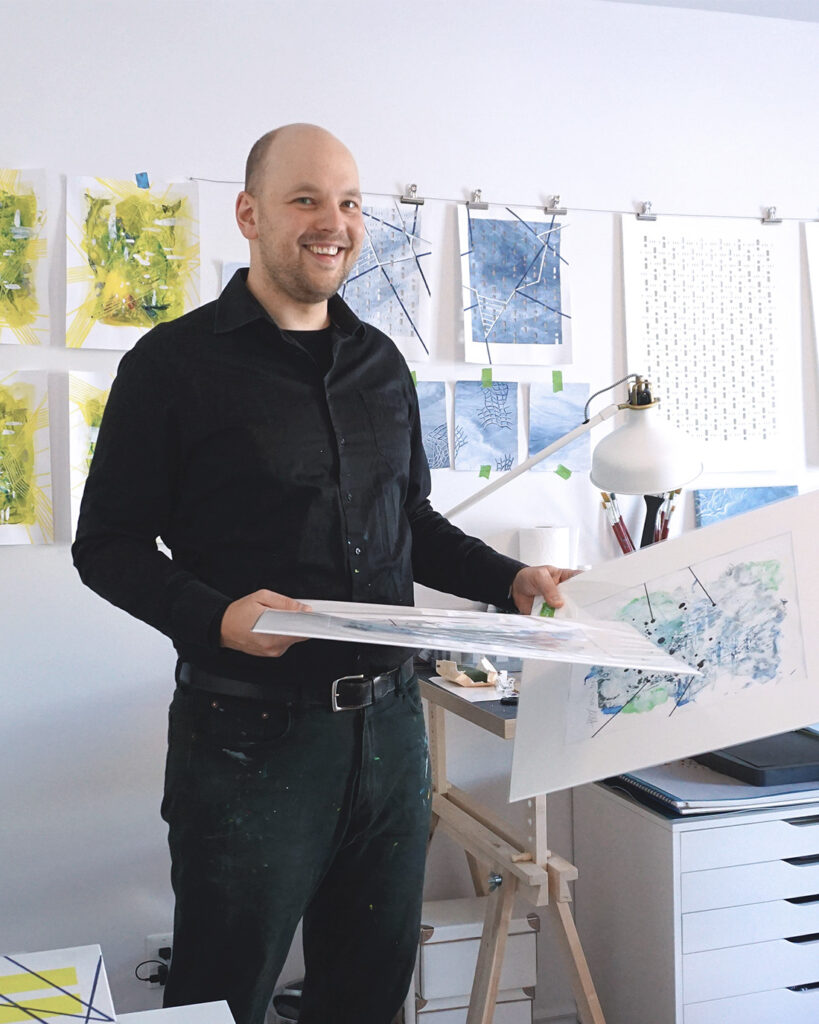 Martin Lukas Ostachowski in his Art Studio