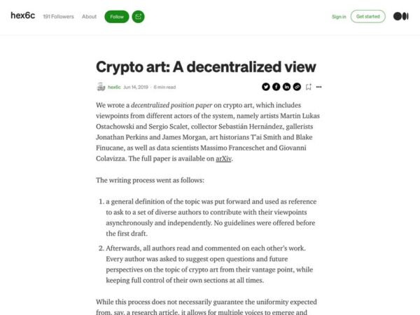 Massimo Franceschet summarized our Crypto Art position paper